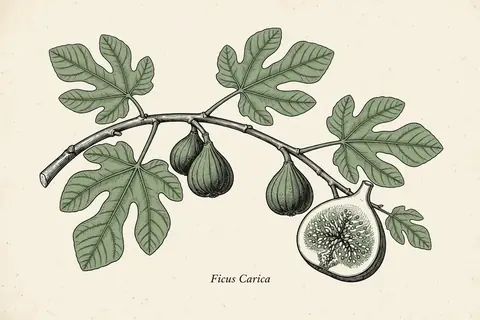 Ficus Carica botanical fig design